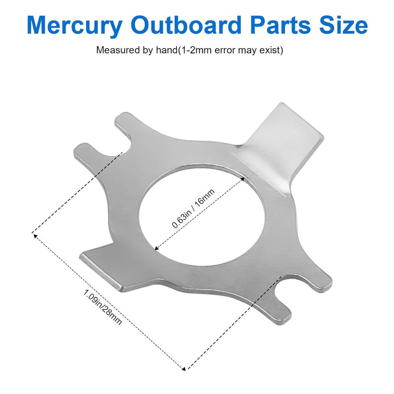 Batator Prop Tab Washer for Mercury Quicksilver Parts 14-76281 Marine Prop Nut Kit for Mercury/Mariner Outboard Motor Replaces Sierra 18-3204 Compatible with Mercury Mariner 30-60HP Outboard Motors - Image 3